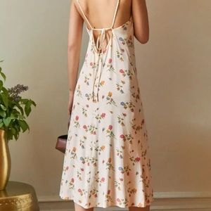 Reformation Chianti Floral Print Midi Dress